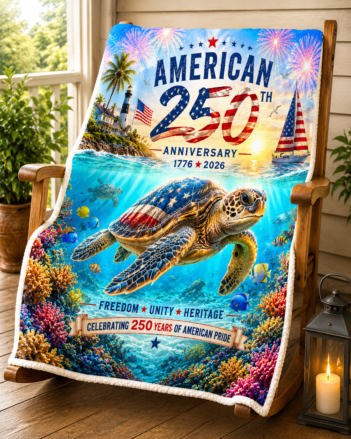 American 250 sea turle