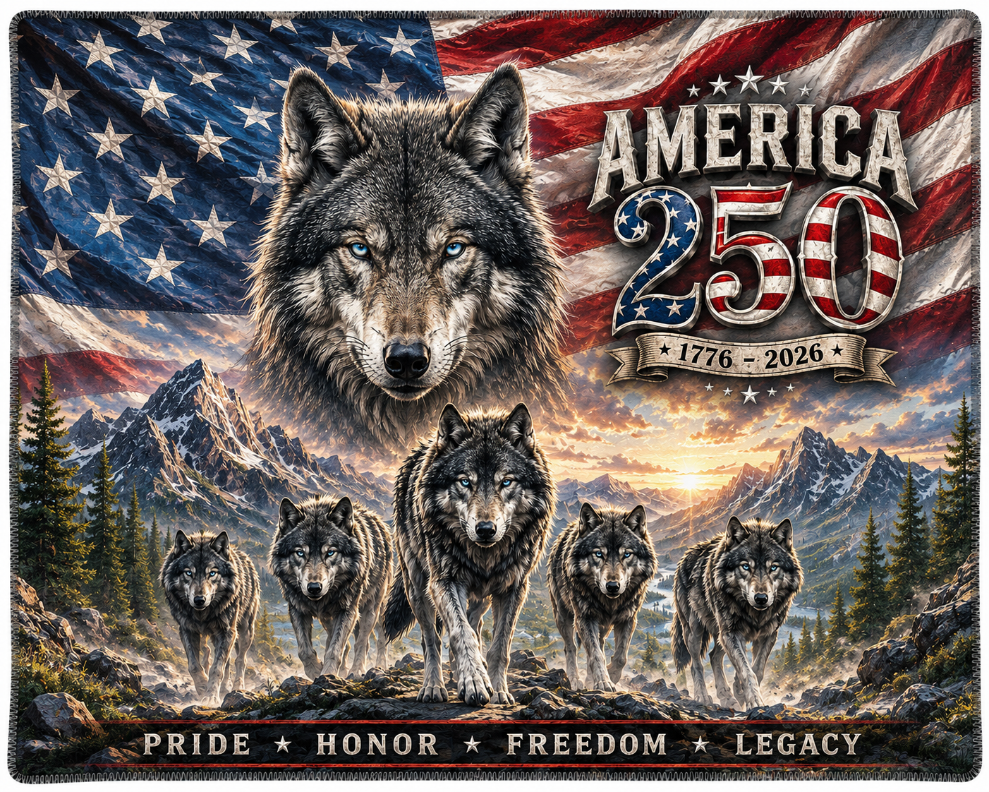 American 250 Wolf Pride