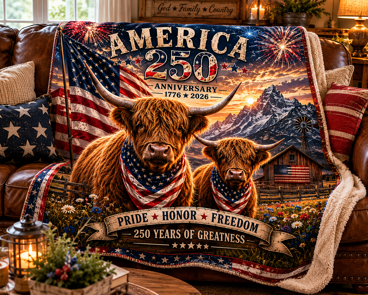 American 250 highland cows
