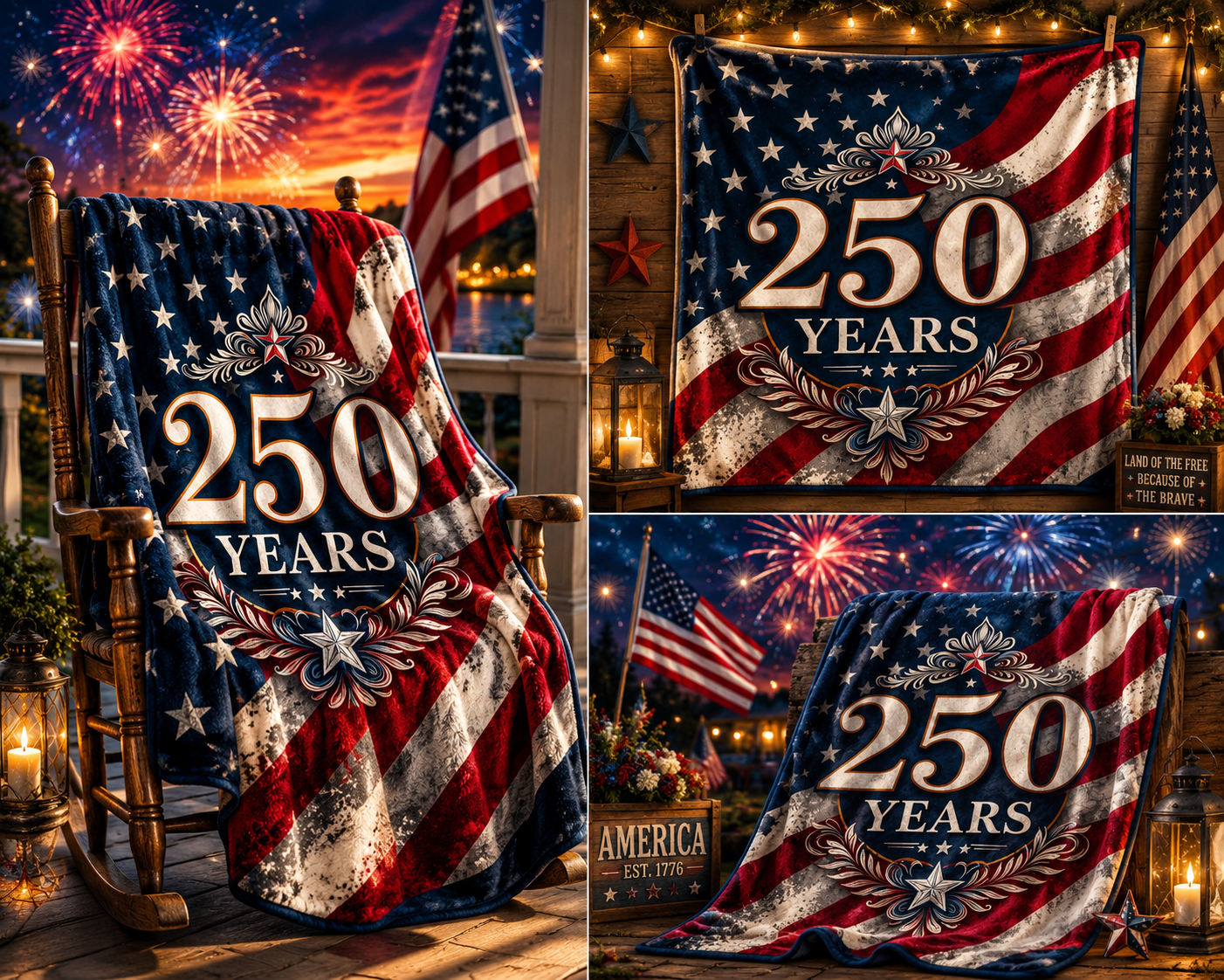 America's 250th Anniversary Blanket